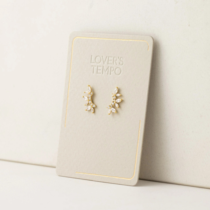 Lover's Tempo Holly  Climber Earrings Gold