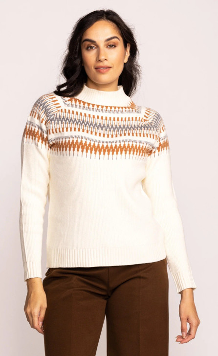 Pink Martini The Carol Sweater White