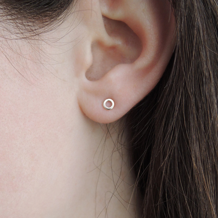 Femme Mecanique Silver Mini Circle Studs 4mm