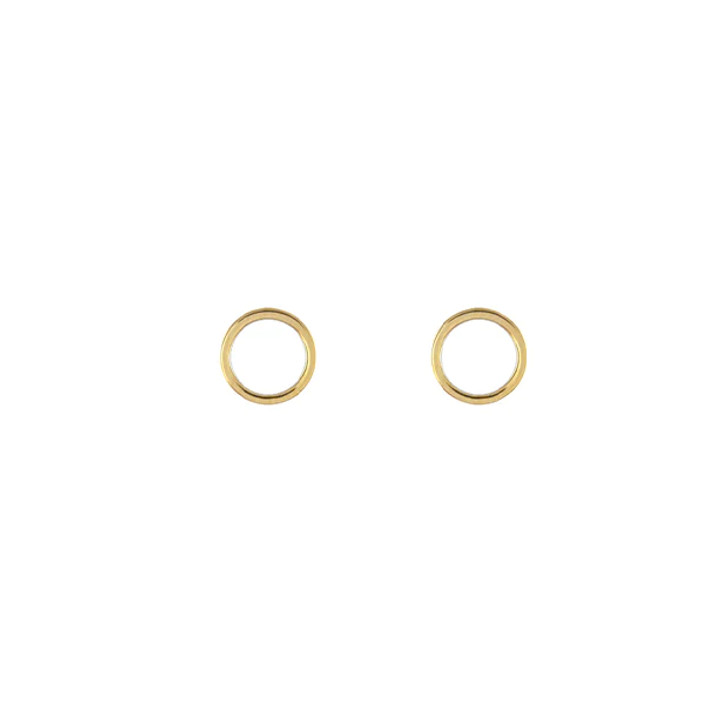 Lost and Faune Gold Plated Circle Studs