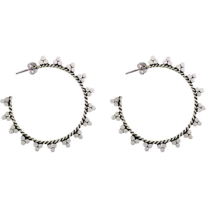 Nina Designs Sterling Silver Twisted Wire Hoops