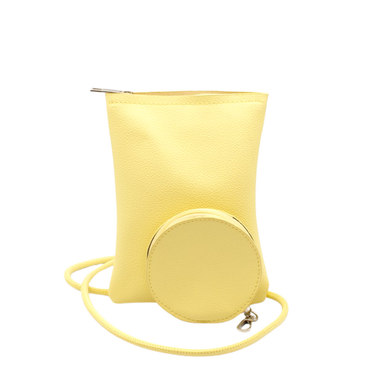 Caracol Crossbody Pouch With Change Purse Yellow