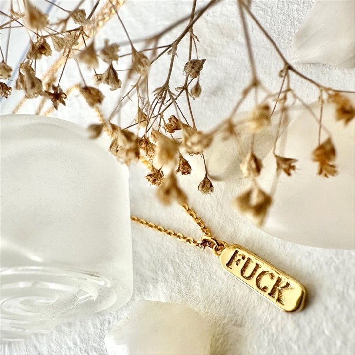 Pika & Bear Dire Straights Salty Language Necklace Gold