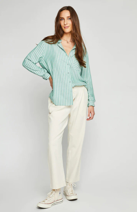 Gentle Fawn Wilder Button Down Palm Stripe