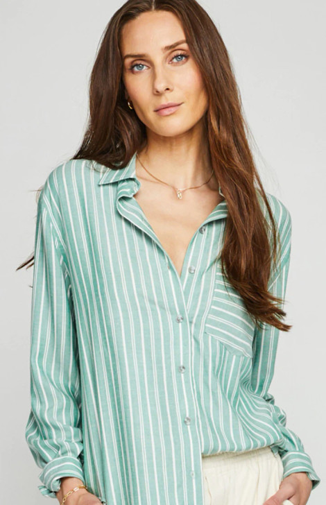 Gentle Fawn Wilder Button Down Palm Stripe