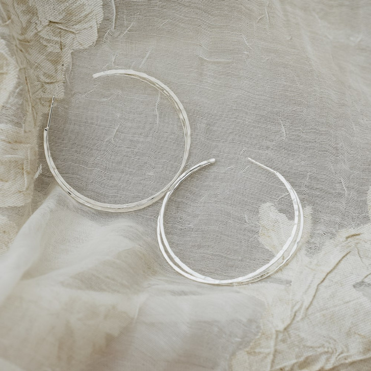 Glee Silver Plated Duo Luxe Hoops