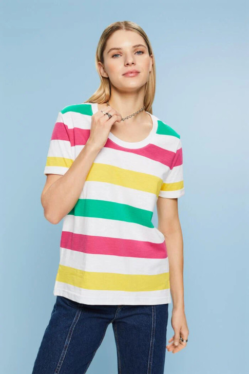 Esprit Striped T-Shirt Bright Yellow