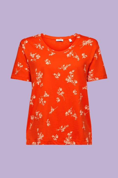 Esprit Floral Print T-Shirt Red