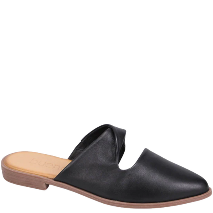 Bueno Blakely Pointy Toe Slides Black