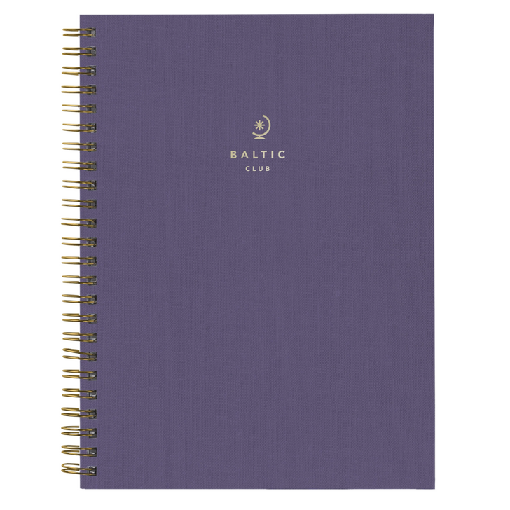 Baltic Club Violet Cloth Spiral Notebook