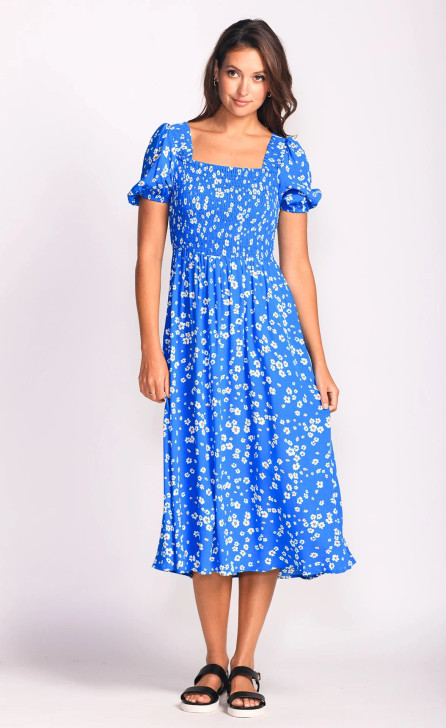 Pink Martini Marta Dress Blue Floral