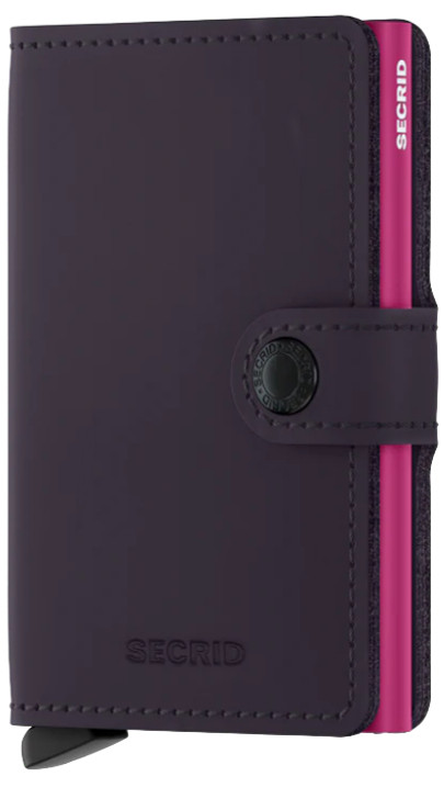 Secrid Miniwallet Matte Dark Purple/Fuchsia