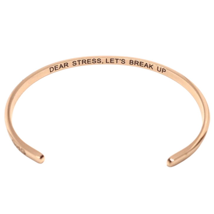 Glass House Goods "Dear Stress Let's Break Up" Rose Gold  Bracelet
