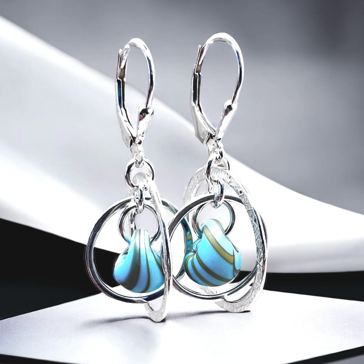 Elizabeth Burry Design Orbitz Earrings Turquoise