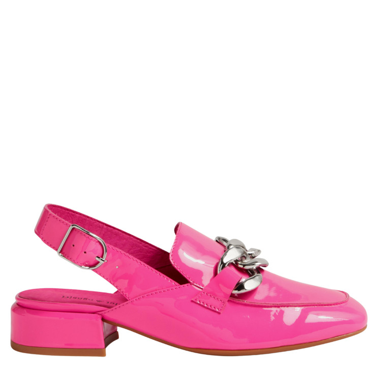 Django & Juliette Vabor Sling Back Loafers Hot Pink Patent