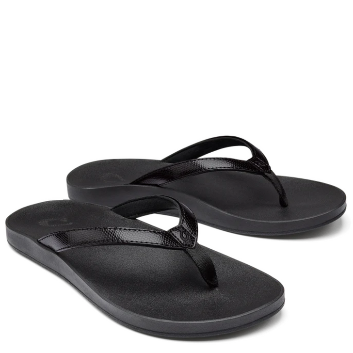 OluKai Puawe Women's Sandals Black/Black