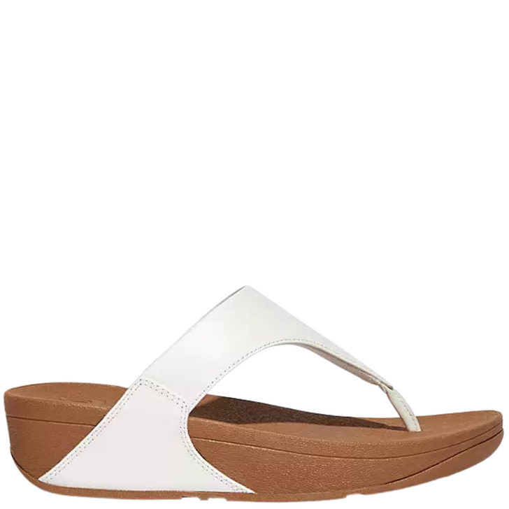 FitFlop Lulu Leather Toe Post Sandals White