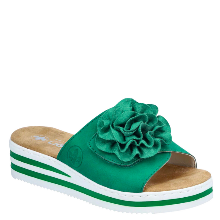 Rieker Regina Slip On Wedges Green