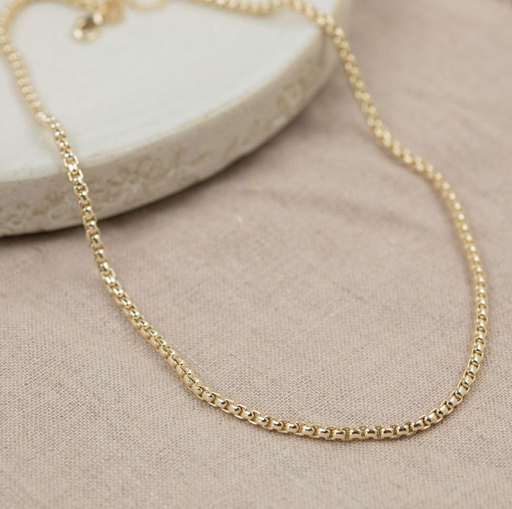 Glee Gold Plated Cord Link Necklace