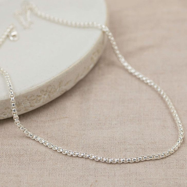 Glee Silver Plated Cord Link Necklace