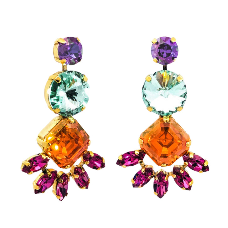 Tova Charlotte Long Earrings Multi