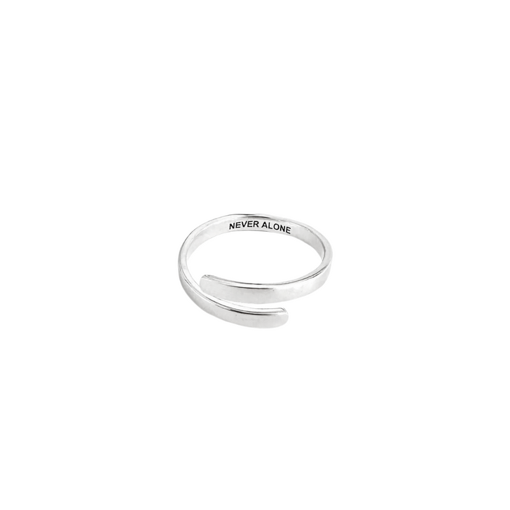 Glass House Goods "Never Alone" Silver Ring