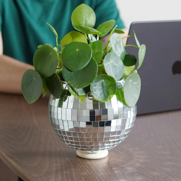 Bubblegum Stuff Disco Ball Hanging Planter 6"