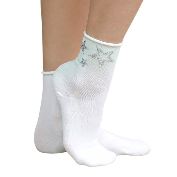 LimLim Star Crystal Socks White