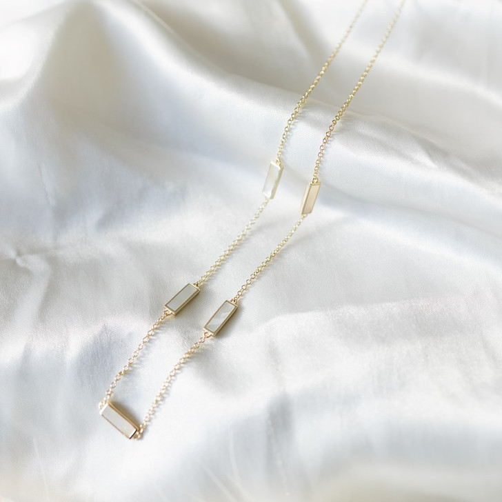 Glee Gold Plated Harper Mother of Pearl Necklace
