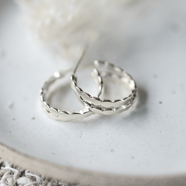 Glee Silver Plated BellaCurio Dotted Hoops