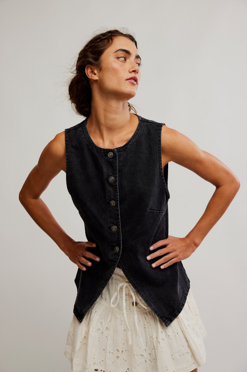 Free People Aimee Vest Black