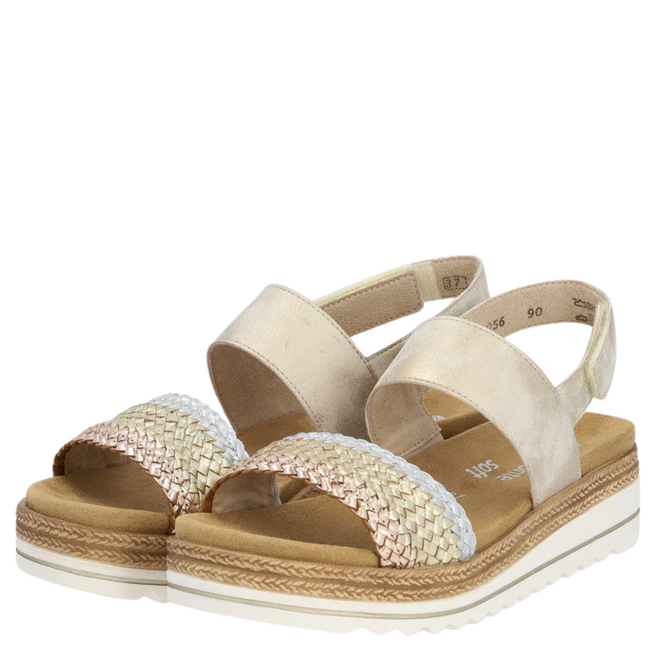 Remonte Jocelyn Wedge Sandals Copper Beige