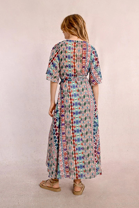 Molly Bracken Long Patterned Dress Multi