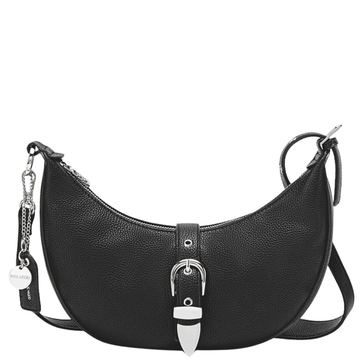 Pixie Mood Macy Shoulder Bag Black Pebbled