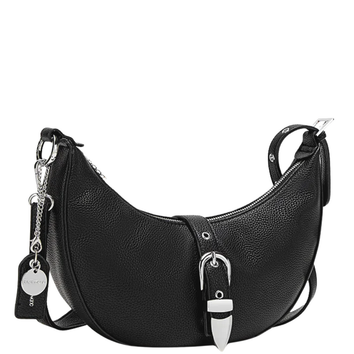 Pixie Mood Macy Shoulder Bag Black Pebbled