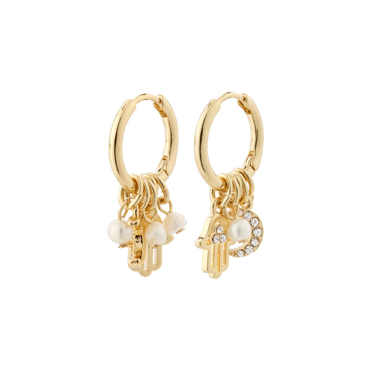 Pilgrim Prucence Charm Hoops Gold Plated