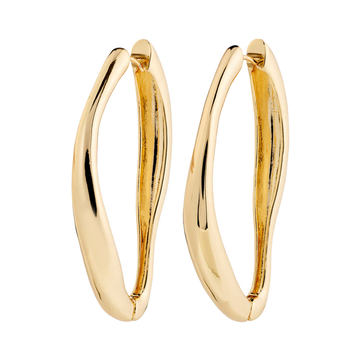 Pilgrim Dune Long Hoops Gold Plated