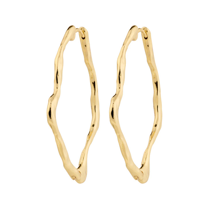 Pilgrim Dylan Wavy Hoops Gold Plated