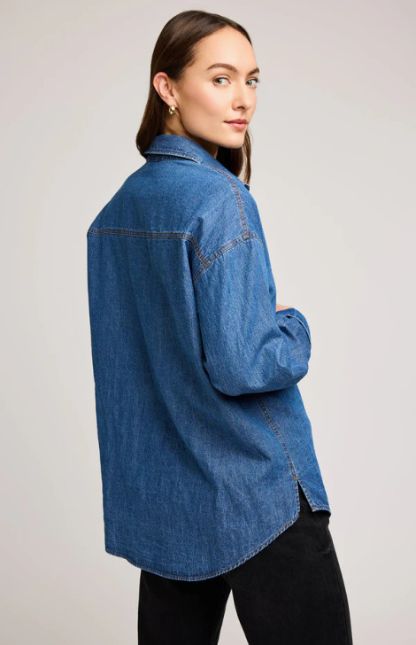 Gentle Fawn Whitney Denim Button Down Shirt Medium Wash