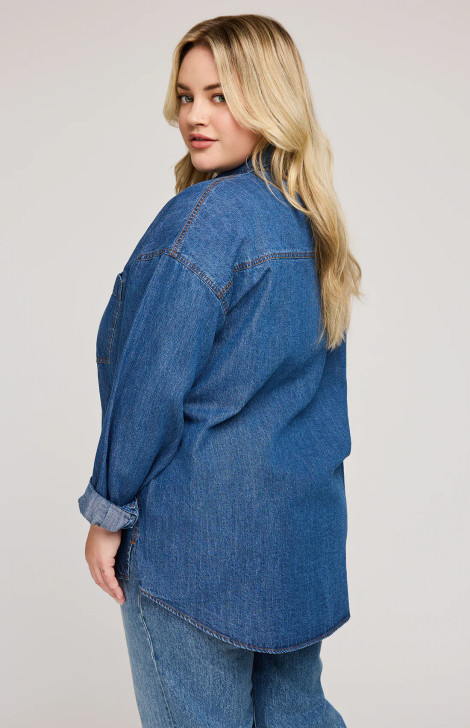 Gentle Fawn Whitney Denim Button Down Shirt Medium Wash