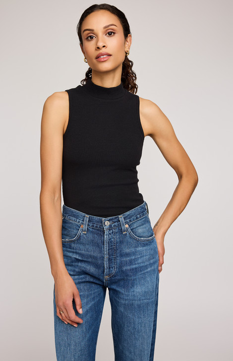 Gentle Fawn Michelle Ribbed Tank Black