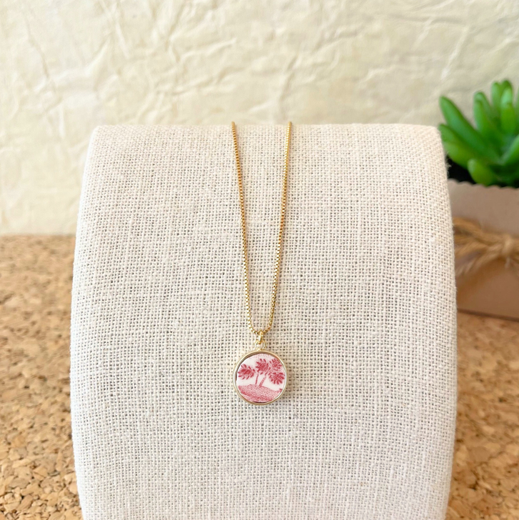 K. Ross Creations Antique China Necklace Mauve