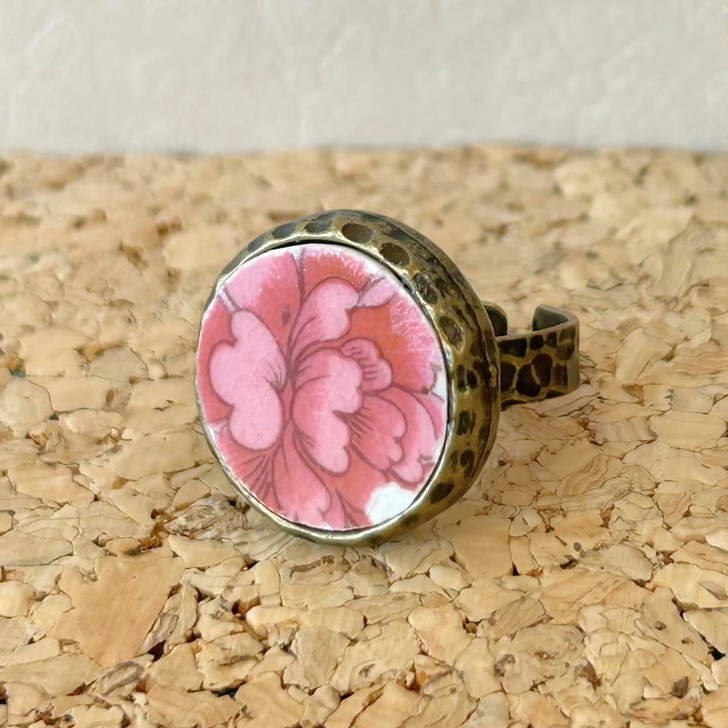 K. Ross Creations Antique China Ring Peony