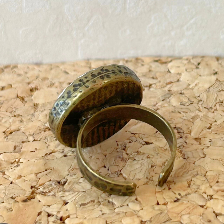 K. Ross Creations Antique China Ring Royal Blue