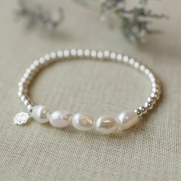 Glee Silver Plated Dixie Pearl Bracelet