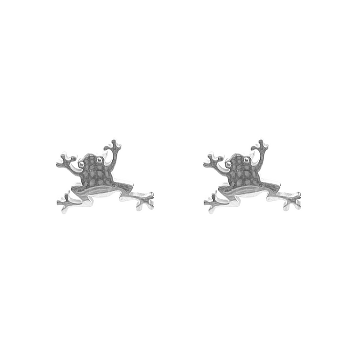 Royce & Oak Frog Studs Silver
