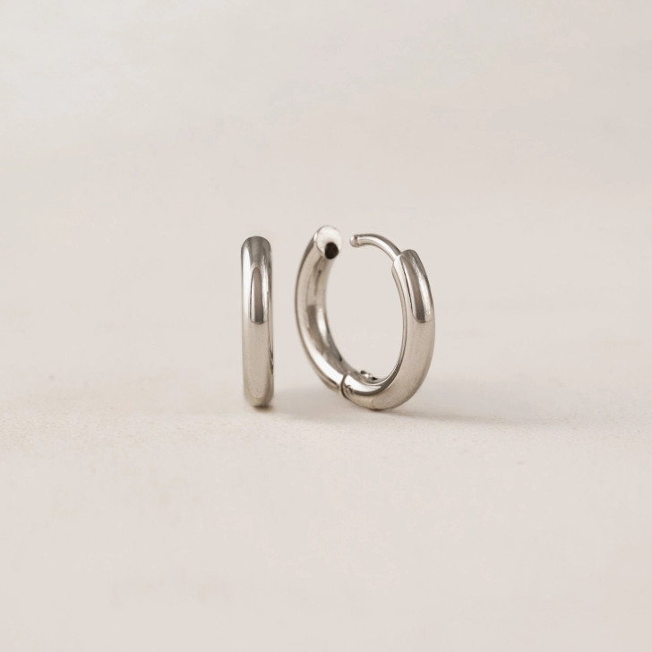 Lover's Tempo 15mm Tube Hoops Silver