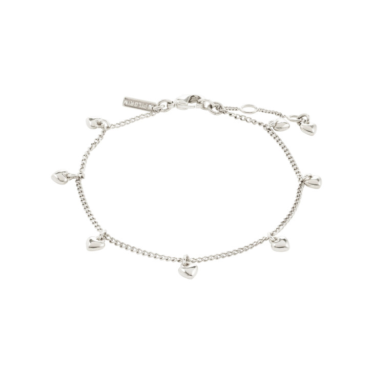 Pilgrim Alaia Heart Bracelet Silver Plated