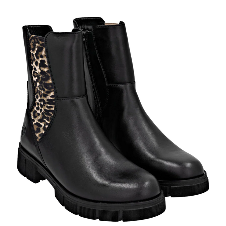 Remonte Marusha Leopard Boots Black