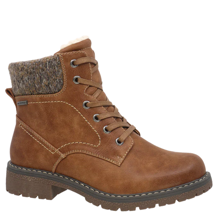 Taxi Dakota-01 Knit Cuff Waterproof Boots Tan